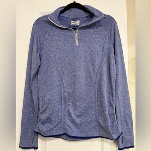 Athleta Fastest Track Half Zip Purple Size Large